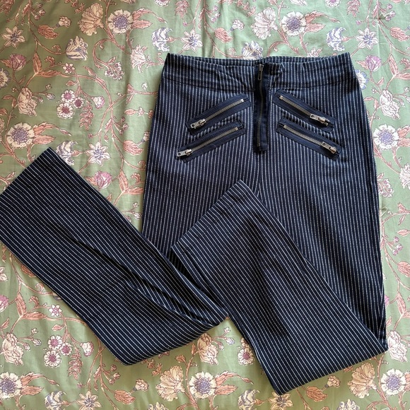 Silent + Noise Zip Navy Stripe Pants - Picture 8 of 9